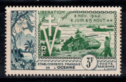 Océanie 1954 Yv. 31 Neuf ** 80% Poste Aérienne 3 F, Délivrance - Airmail