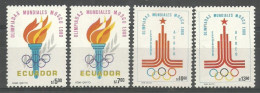 Ecuador 1980 Mi 1864-1867 MNH  (ZS3 ECD1864-1867) - Summer 1980: Moscow