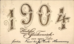 Gaufré CPA Glückwunsch Neujahr, Jahreszahl 1904 - New Year