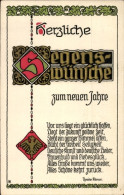 CPA Neujahr, Kriegsjahr 1914-15, Gedicht Theodor Körner, Vor Uns Liegt Ein Glücklich Hoffen - New Year
