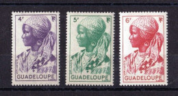 Guadeloupe, 1947-Motive De Guadeloupe. Full Issue. - 4f; 5f; 6f- New Hinged - Unused Stamps