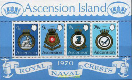 158456 MNH ASCENSION 1970 ESCUDOS NAVALES - Ascension