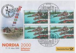 Germany Deutschland 2000 FDC NORDIA Briefmarkenausstellung Stamp Exhibition Sollentuna Stockholm Sweden, Bonn - 1991-2000