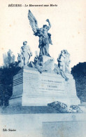 (RECTO / VERSO) BEZIERS - MONUMENT AUX MORTS - CPA - Beziers