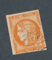 FRANCE - N° 48 CERES DE BORDEAUX OBLITERE AVEC VARIETE TACHES BLANCHES U ET B REPUBLIQGC 2377 MOISSAC - COTE MINI : 160€ - 1870 Bordeaux Printing