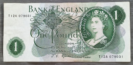 Billet 1 Pound (1966-70) Royaume-Uni P-374e - 1 Pound