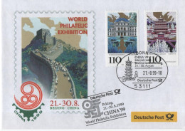Germany Deutschland 1999 FDC Peking Briefmarkenausstellung Philatelic Exhibition China Beijing, Bonn - 1991-2000