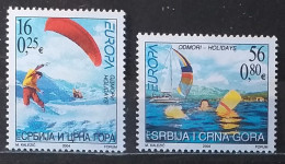 2004 - Montenegro - MNH - EUROPA - Tourism And Holidays - 2 Stamps - Montenegro