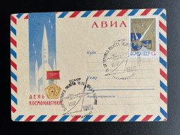 RUSSIA USSR 1966 SPECIAL COVER COSMONAUTICS DAY 12-04-1966 SOVJET UNIE CCCP SOVIET UNION SPACE - Lettres & Documents