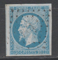 GRAND LUXE POSTFS CASE 74 N°14Ah Sur AZURE PALE + OBLI LPC 861 Cierp (20€) TBE Cote 95€ - 1853-1860 Napoleon III