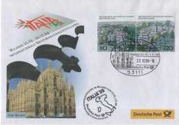 Germany Deutschland 1998 FDC ITALIA Briefmarkenausstellung Philatelic Exhibition, Milano Italy, Bonn - 1991-2000