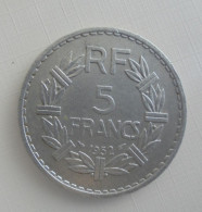 5 FRANCS 1952 V FERMER  ALUMINIUM Ref 339/22   RARE En   TTB+ Pas De Trace ,pas De Rayure Neuve Belle Patine - 5 Francs