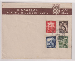 CROATIA WW II 1944 LABOUR FDC Cover Perf 14 1/2 - Croazia