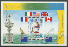 Salomoninseln 1987 USA Gewinnt Den America's Cup Block 22 Postfrisch (C25352) - Solomon Islands (1978-...)