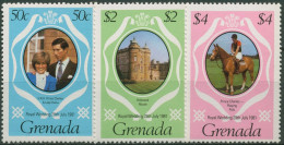 Grenada 1981 Hochzeit Prinz Charles Lady Diana 1097/99 Postfrisch - Grenada (1974-...)