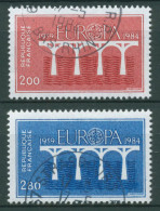 Frankreich 1984 Europa CEPT Post-/Fernmeldewesen Brücke 2441/42 Gestempelt - Used Stamps