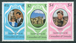 Grenada-Grenadinen 1981 Hochzeit Prinz Charles & Lady Diana 447/50 A Postfrisch - Grenada (1974-...)