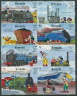 Grenada 1990 STAMP WORLD LONDON Walt Disney Zugverkehr Züge 2122/29 Postfrisch - Grenada (1974-...)