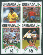 Grenada 1990 Fußball-WM Italien 2161/64 Postfrisch - Grenada (1974-...)