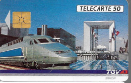 CARTE-PRIVEE-50U-GemA-D232-TGV ATLANTIQUE-R°Glacé-N°425-1000Ex-Utiisé-TBE-/LUXE - Privées