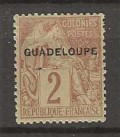 1891 MH Guadaloupe Yvert 15 - Unused Stamps