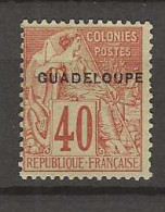 1891 MH Guadaloupe Yvert 24 - Unused Stamps