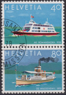 1978 Schweiz LEMANEX (Schiffe) ⵙ Zum: Z62, Mi: 1124+1127 MS Romanshorn/DS Wädenswil - Used Stamps