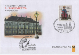 Germany Deutschland 1996 FDC FRIMAERKER I FORUM Philatelic Exhibition Kopenhagen Copenhagen Denmarke, Bonn - 1991-2000