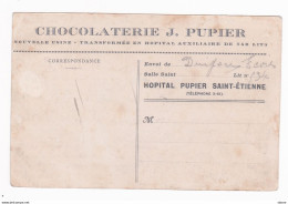Carte - Franchise Militaire - Hôpital Pupier - Saint Etienne - Etat Moyen - Storia Postale