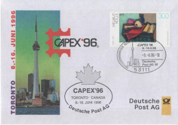 Germany Deutschland 1996 FDC CAPEX Briefmarkenausstellung Philatelic Exhibition, Toronto Canada, Bonn - 1991-2000