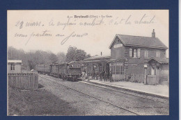 CPA [60] Oise > Breteuil Gare Station Train Non Circulée - Breteuil