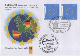 Germany Deutschland 1996 FDC ESPAMER Briefmarkenausstellung Philatelic Exhibition Sevilla Spain Espana, Bonn - 1991-2000