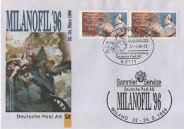 Germany Deutschland 1996 FDC MILANOFIL Philatelic Exhibition, Milano Italy Italia, Giovanni Battista-Tiepolo, Bonn - 1991-2000