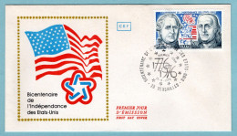 FDC France 1976 - Bicentenaire De L'indépendance Des Etats Unis - YT 1879 - 78 Versailles - 1970-1979