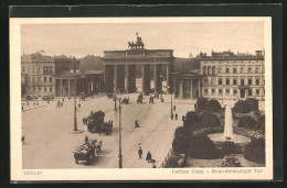 AK Berlin, Pariser Platz - Brandenburger Tor  - Altri & Non Classificati