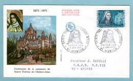 FDC France 1973 -  Sainte Thérèse De L'Enfant Jésus YT 1737 - 61 Alençon - 1970-1979