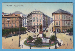 1881 ITALY ITALIA LIGURIA GENOA GENOVA PIAZZA CORVETTO 2 RARE POSTCARD - Genova (Genoa)