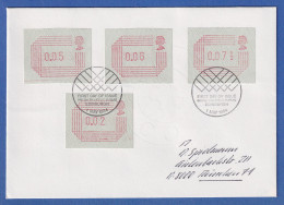 Großbritannien FRAMA-ATM FDC EDINBURGH 1.5.84 Mit 4 ATM Gel. Nach München - Other & Unclassified