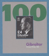 Gibraltar 2021 Tod Und 100. Geburtstag Von Prinz Philip Mi.-Nr. Block 148 ** - Gibraltar