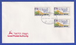 ATM Israel Touristik Jaffa Ohne Nr. Satz 110-170-200  Mi.-Nr. 10.2x Auf FDC - Otros & Sin Clasificación