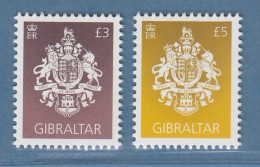 Gibraltar 2021 Freimarken Wappen 3 Und 5 Pfund Mi.-Nr. 2019-20 ** - Gibraltar