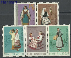 Finland 1973 Mi 733-737 MNH  (ZE3 FNLpardre733-737b) - Textiel