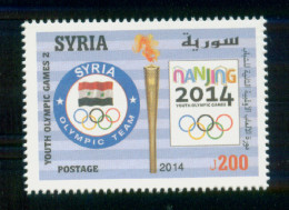 SYRIA / 2014 / SPORT / YOUTH OLYMPIC GAMES / NANJING / FLAG / TORCH / MNH / VF - Siria