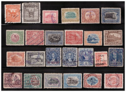 1902-1926 GUATEMALA, LOTE DE 25 SELLOS POSTALES USADOS TODOS DIFERENTES - Guatemala