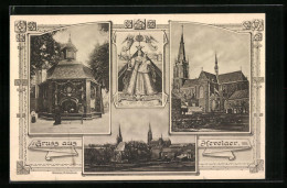 AK Kevelaer, Ortsansicht, Basilika Und Gnadenkapelle, Marienbildnis  - Kevelaer