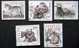 Sweden 1993 Wild Mammals  MiNr. 1756-60   (o ) ( Lot  I 1368) - Usati