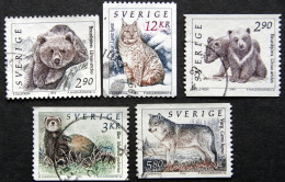 Sweden 1993 Wild Mammals  MiNr. 1756-60   (o ) ( Lot  I 1369) - Usati