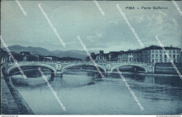 Cn433 Cartolina Pisa Citta' Ponte Solferino 1921 Toscana - Pisa
