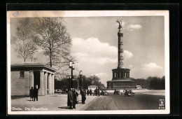 AK Berlin, Passanten An Der Siegessäule  - Altri & Non Classificati