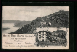 AK Rigi-Staffel, Hotel Rigi-Bahn, See-Panorama  - Autres & Non Classés